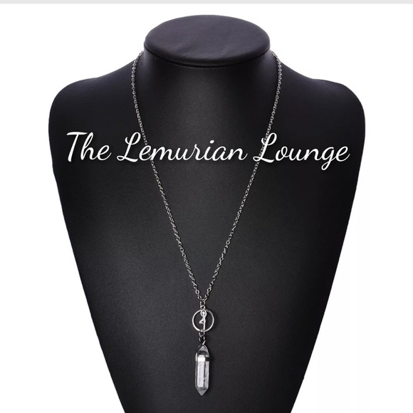 Natural Clear Quartz Chakra Boho Gypsy Necklace - Picture 5 of 6